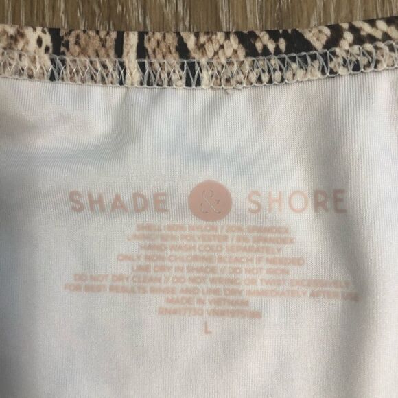 Shade & Shore Bikini Bottoms swim suit bathing suit, snake print Large NEW - Picture 5 of 7